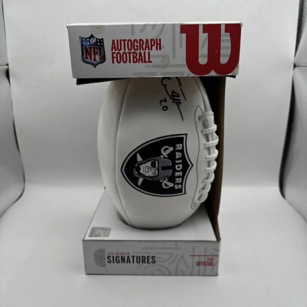 RAIDERS WILSON‎ LIVE ENABLED SIGNATURE AUTOGRAPHED FOOTBALL Darren McFadden #20